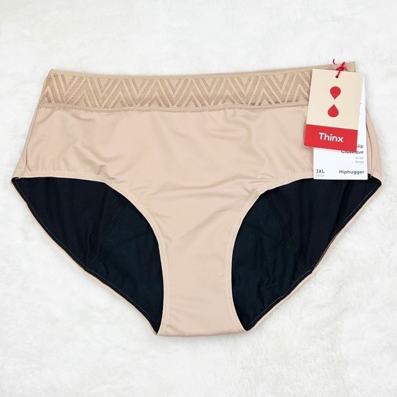 NWT Thinx Hiphugger Period Underwear for Women in Beige - Picture 3 of 6